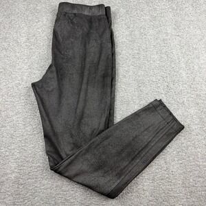 Free People Women's S Small Vegan Leather Leggings Black Textured Moto Pants